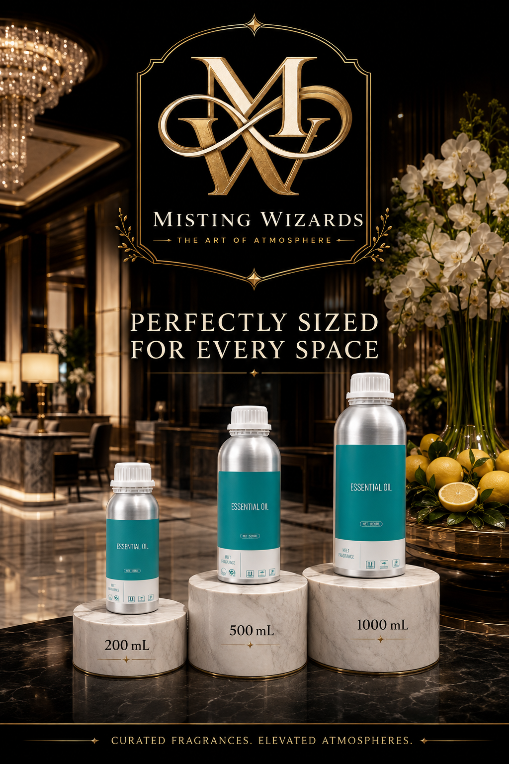 Hotel Classic fragrance oil collection in premium bottle sizes