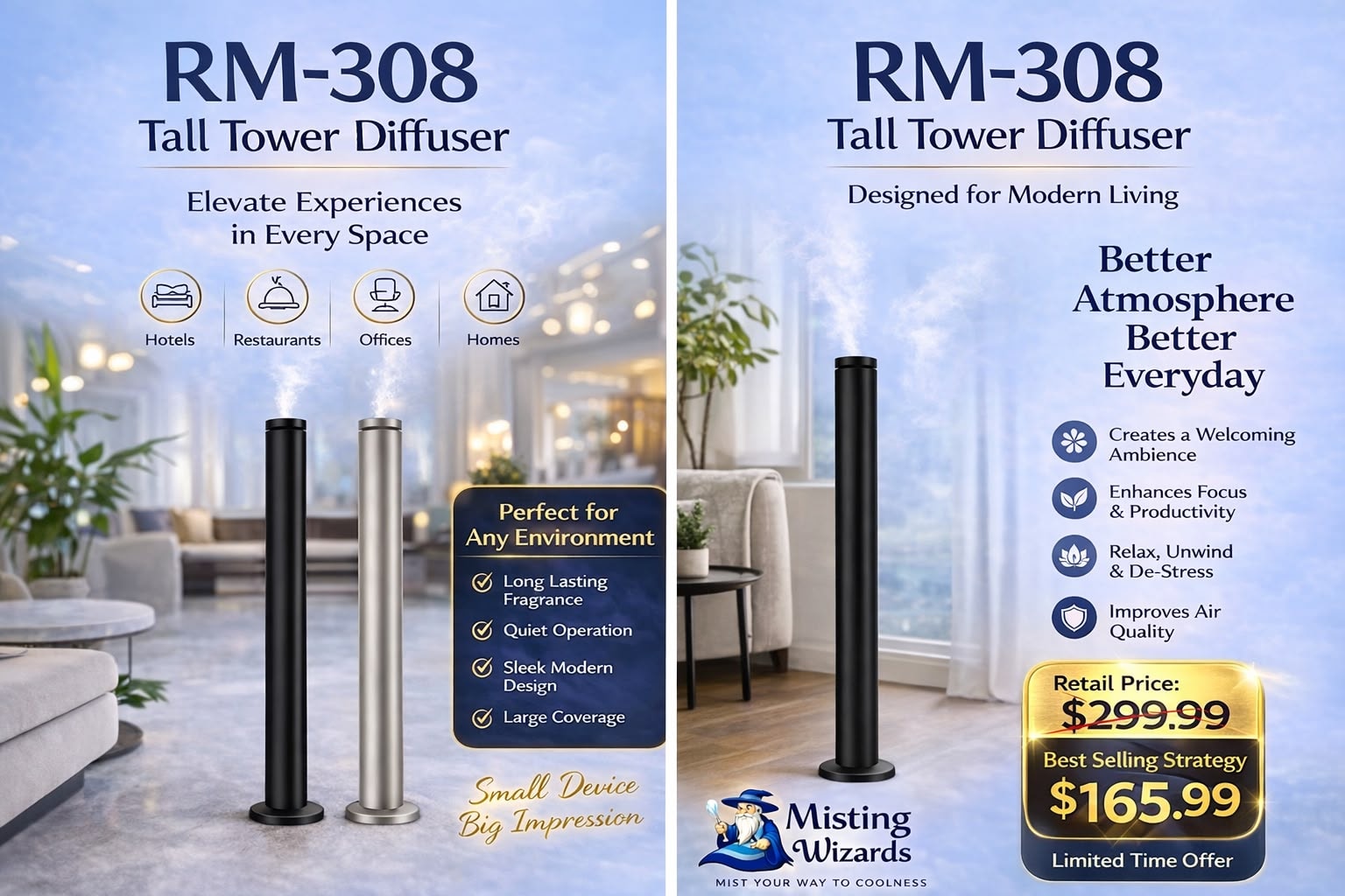 RM-308 Tall Tower Scent Diffuser